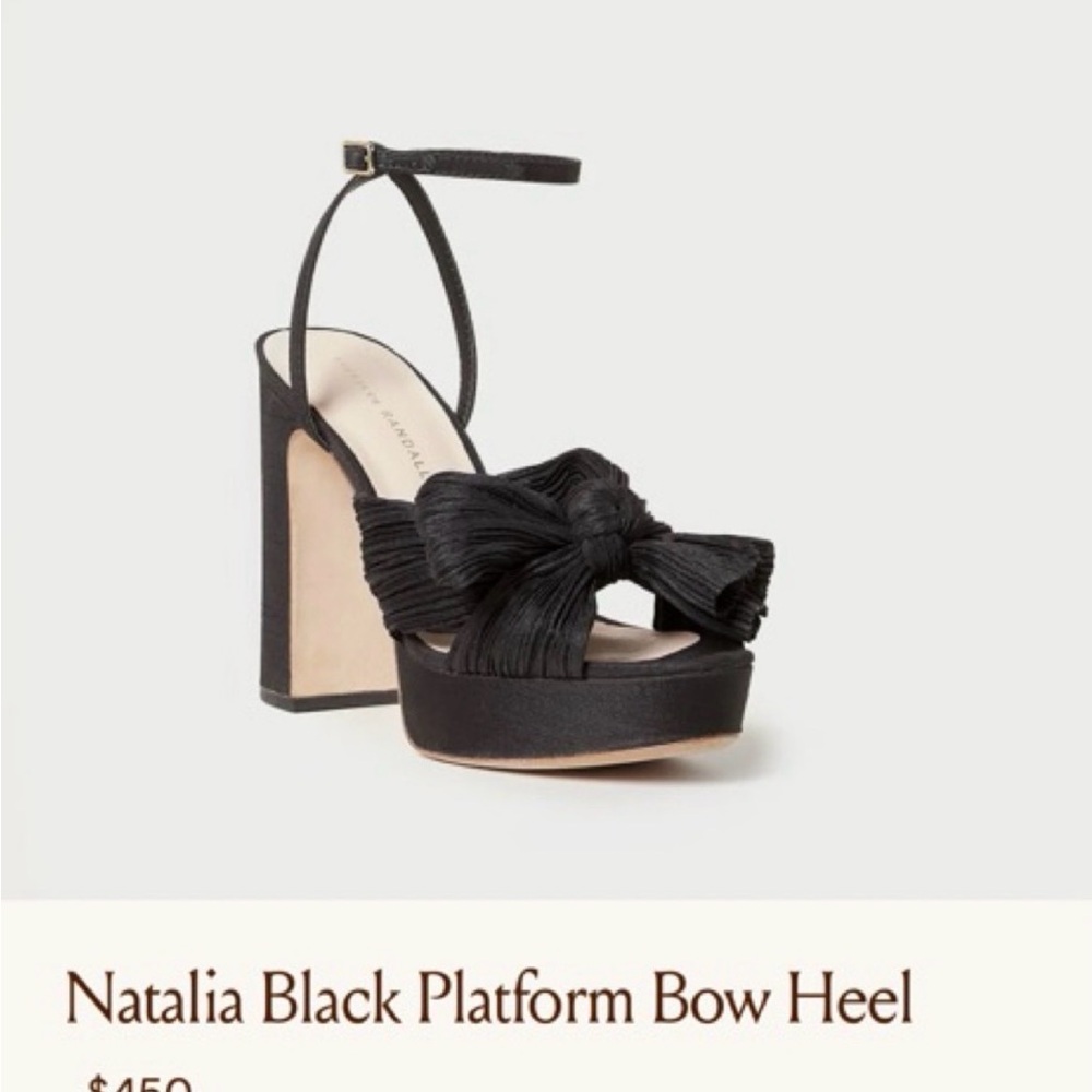 Loeffler Randall Black Bow Platform Heels